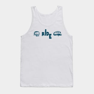 Vintage Bike Elements  with pedal, crank and bell. Ride a Bike and Enjoy the moment Tank Top